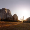Yosemite.  Cathedral Rocks and El Capitan